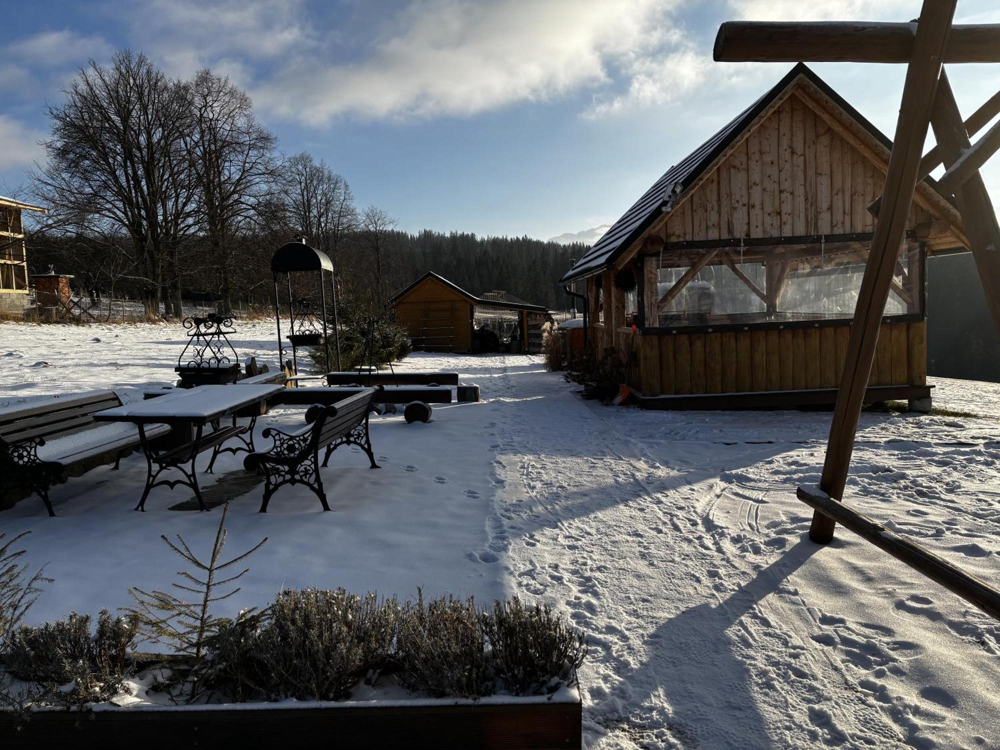 Witowianskie Domki Z Kominkiem, Jacuzzi I Sauna Dzianisz Exterior photo